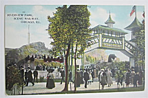 Riverview Park, Scenic Railway, Chicago, Ill Postcard