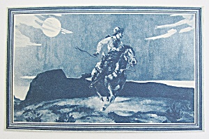 Man Riding A Horse Postcard