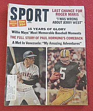 Sport Magazine April 1966 Paul Hornung's Comeback