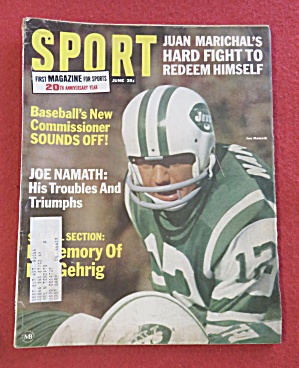 Sport Magazine June 1966 Joe Namath/juan Marichal