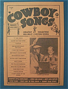 Cowboy Songs Magazine - Spring 1963 - Lonzo And Oscar