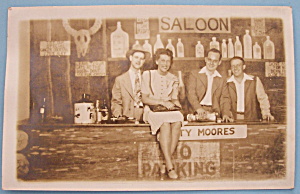 Riverview Park Pic Postcard Of People In Saloon Scene