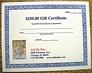 Ads By Dee $250 Gift Certificate