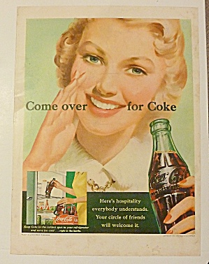 1951 Coca Cola (Coke) With Woman Smiling