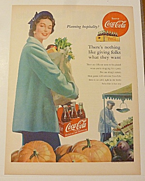 1952 Coca Cola (Coke) With Woman & Groceries