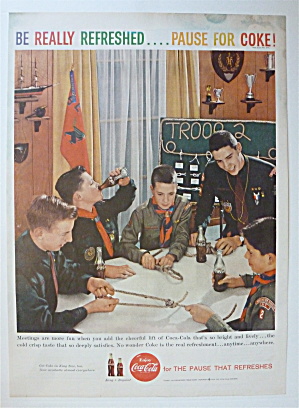 1959 Coca Cola (Coke) With Boys Scouts & Their Leader &#160;
