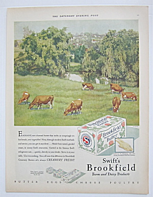 1929 Swift's Brookfield Butter With Cows