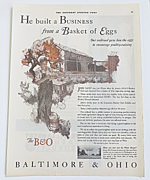1930 Baltimore & Ohio With Boy & Chickens