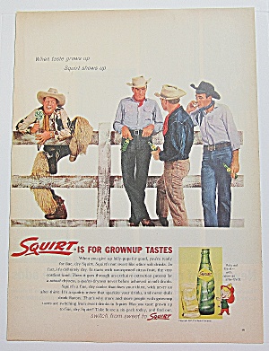 1962 Squirt W/cowboys & Man Climbing Fence With Sucker