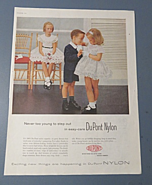 1954 Du Pont Nylon With Two Children Dancing Together