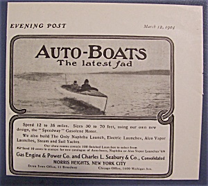 Vintage Ad: 1904 Auto - Boats