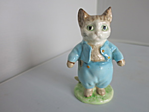 Beatrix Potter's Beswick Tom Kitten Cat Figurine Gold Oval