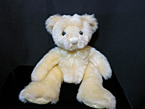 Hand Crafted Teddy Bear Yellow Shimmering 8 Inch