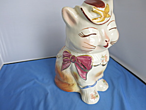 Rare Shawnee Puss N Boots Cookie Jar With Gold Trim Usa