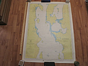 Vintage Lake Champlain Map Cumberland Head Ny Savage Island Vt Fo
