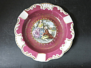 Occupied Japan Hand Painted Ashtray Andres Sadek Gent Lady