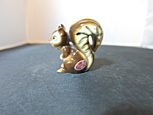 Vintage Bone China Shiken Squirrel Figurine With Label