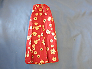 Vintage Barbie Doll Long Skirt Floral Hand Made