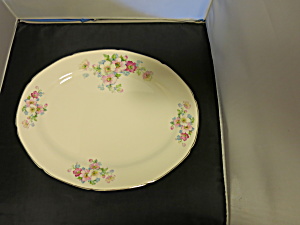 Vintage Floral Platter 15 1/2 Inch 1930s To 1940s