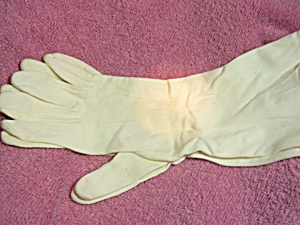 Vintage Ladies Gloves Long Cream Color