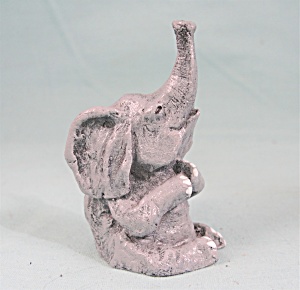 Essex Metal Painted Miniature Sitting Baby Elephant