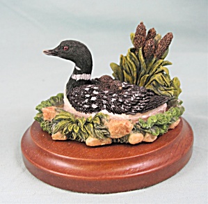 Country Artists Stratford Collection Resin Loon W/baby