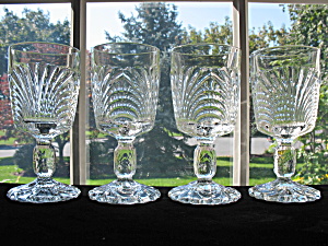 Cambridge Glass Caprice Pressed Water Goblets - 4