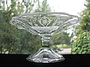 Cambridge Glass Diane Etched Cheese Comport