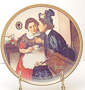 Norman Rockwell Plate 'gossiping In The Alcove'