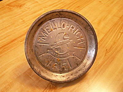 Vintage Mrs. Smith's Mello-rich Pies Tin Pie Plate B
