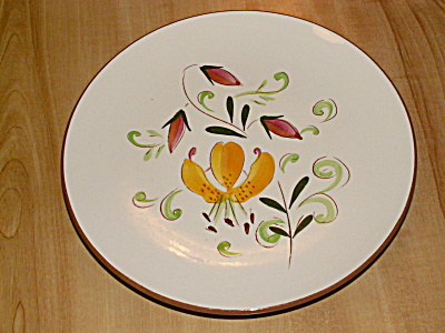 1958 Stangl Pottery Floral Tiger Lily 8 Inch Dessert Plate #3965