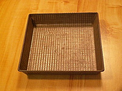 Vintage Ekco Ovenex Square Baking Pan #600 7.5 In. Waffle Pattern