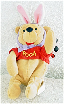1998 Disneyland Easter Pooh Bean Bag Mousketoys