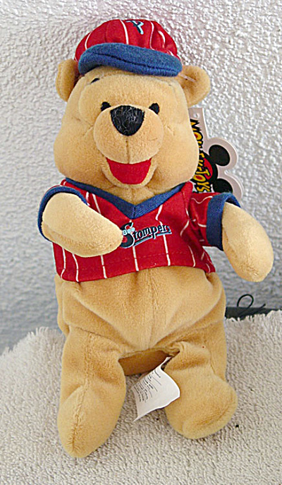 Baseball Pooh Disney Bean Bag Plush C. 1999