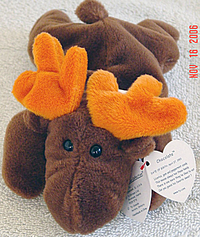Ty Chocolate The Moose Beanie Baby, 1994-1998