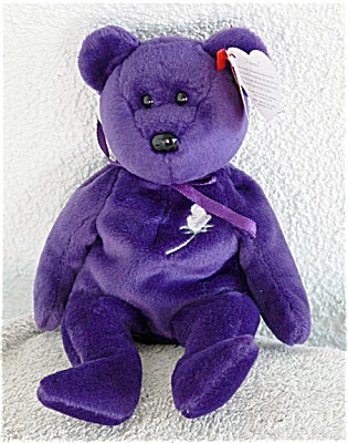 Ty Princess The Purple Bear Beanie Baby 1997