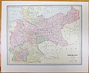 Antique Map Austria Germany Crams 1883