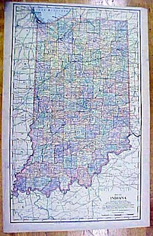 Antique Map Indiana/pennsylvania 1902 Large Crowell