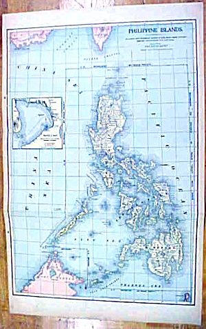 Antique Map Philippine Islands/pacific Ocean 1902 Large