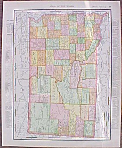 Map North & South Dakota 1907 Rand Mcnally