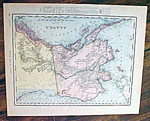Antique Map Alaska & Canada 1907 Rand Mcnally