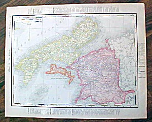 Antique Map Nova Scotia & Manitoba 1907 Rand Mcnally