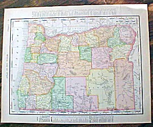 Antique Map Washington & Oregon 1907 Rand Mcnally