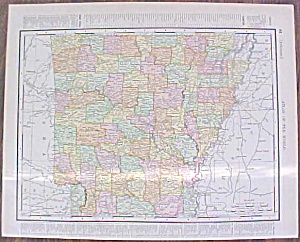 Map Arkansas & Kansas City 1907 Rand Mcnally
