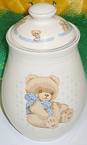 Tienshan Theodore Country Bear Stoneware Tea Canister