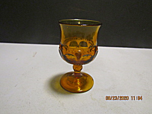 Indiana/colony Crown Color Amber Thumbprint Wine Goblet
