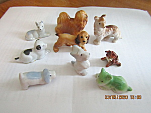 Vintage Miniture Porcelain Varity Dog Set