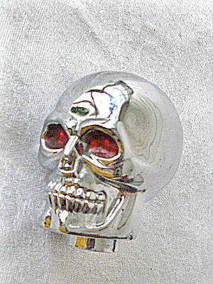 Motorcycle Decoration Chrome Skull 1970s -80s Heavy Metal