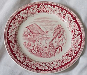 2 Laughlin Currier And Ives Bread Butter Plates