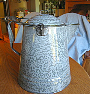Grey Graniteware Antique Coffee Boiler